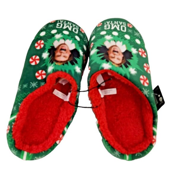 NWT Buddy Elf OMG Santa Ladies Slippers Size 10 - Picture 2 of 5